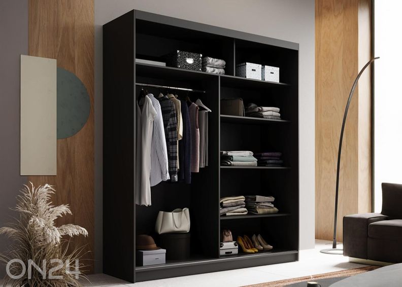 Lükandustega riidekapp Monte 180 cm suurendatud