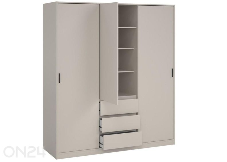 Lükandustega riidekapp Naia 177 cm suurendatud