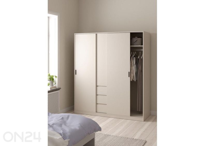 Lükandustega riidekapp Naia 177 cm suurendatud