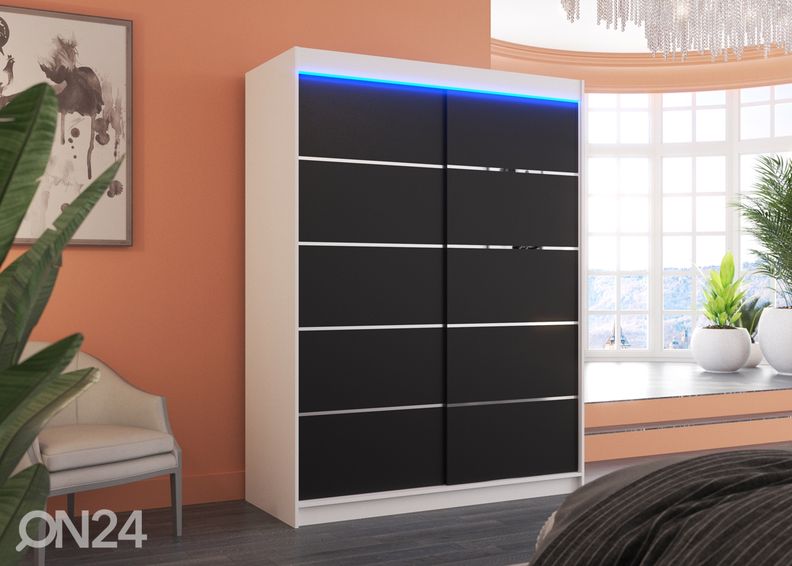 Lükandustega riidekapp Olivia 150 cm + LED suurendatud