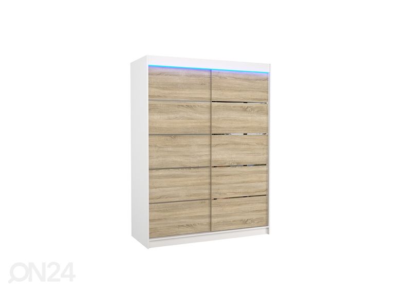 Lükandustega riidekapp Olivia 150 cm + LED suurendatud