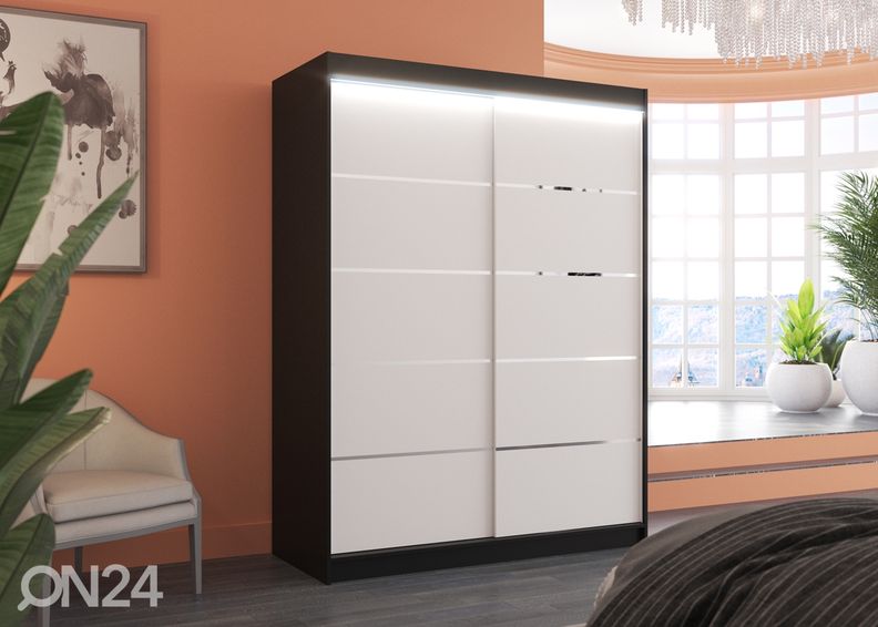 Lükandustega riidekapp Olivia 150 cm + LED suurendatud