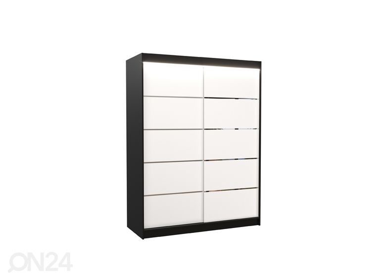 Lükandustega riidekapp Olivia 150 cm + LED suurendatud