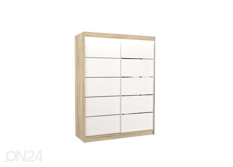 Lükandustega riidekapp Olivia 150 cm + LED suurendatud