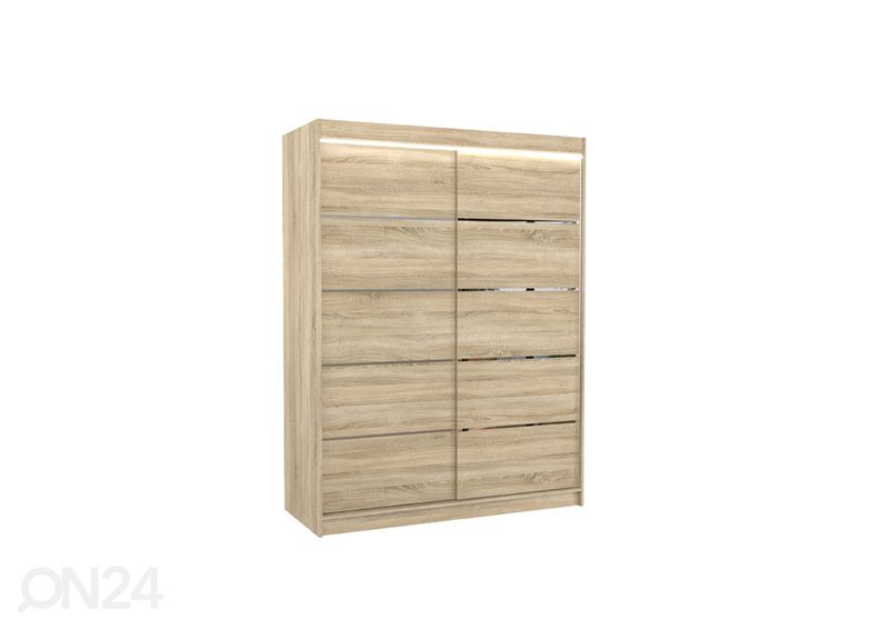 Lükandustega riidekapp Olivia 150 cm + LED suurendatud