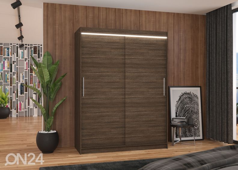 Lükandustega riidekapp Olivia I 150 cm + LED suurendatud