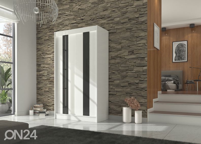 Lükandustega riidekapp Olivia II 120 cm suurendatud