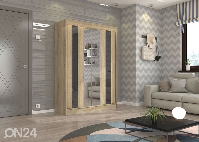 Lükandustega riidekapp Olivia III 150 cm suurendatud