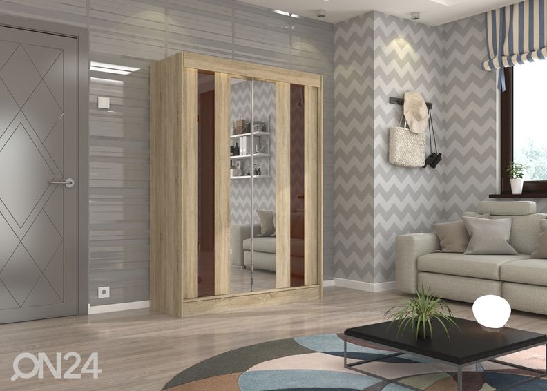 Lükandustega riidekapp Olivia III 150 cm suurendatud