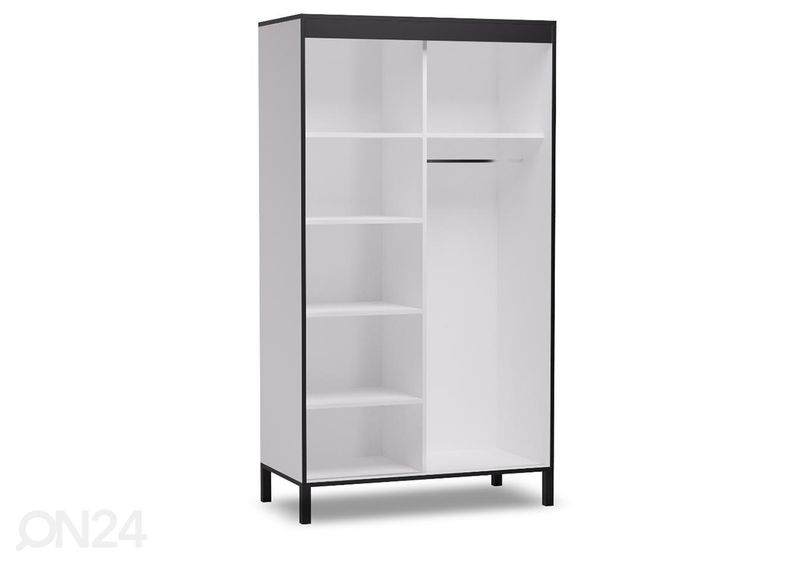 Lükandustega riidekapp peegliga Bug 120 cm suurendatud