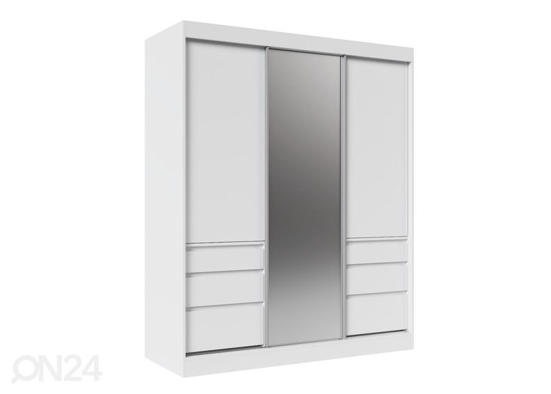 Lükandustega riidekapp peegliga Haines 180 cm suurendatud