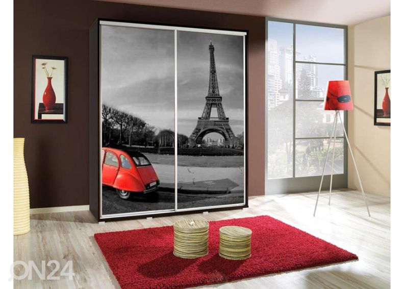 Lükandustega riidekapp Penelopa 155 cm graafikaga suurendatud