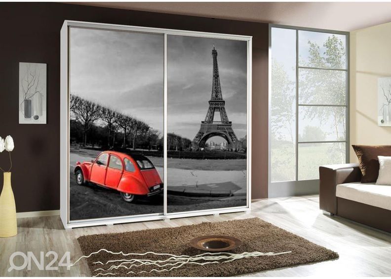 Lükandustega riidekapp Penelopa 205 cm graafikaga suurendatud