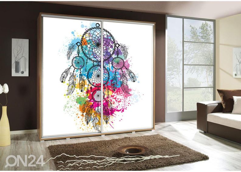 Lükandustega riidekapp Penelopa 205 cm graafikaga suurendatud