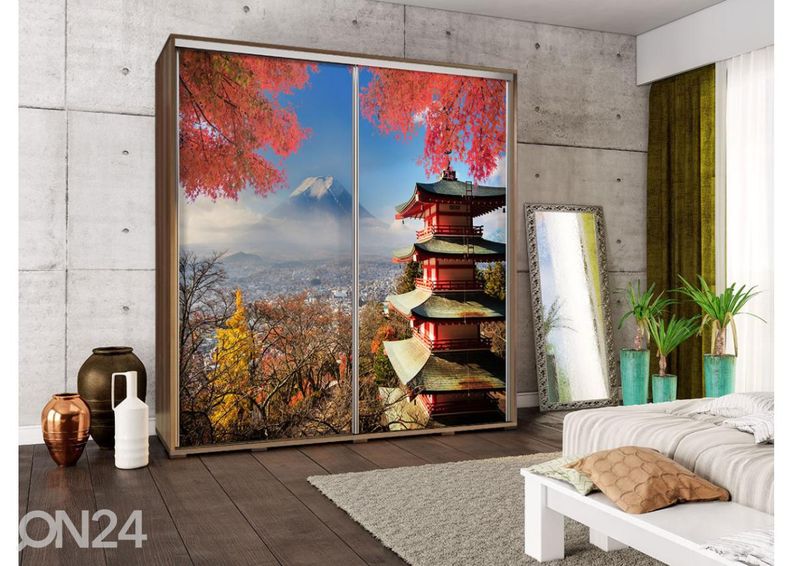 Lükandustega riidekapp Penelopa 205 cm graafikaga suurendatud