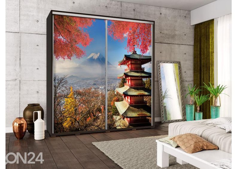 Lükandustega riidekapp Penelopa 205 cm graafikaga suurendatud