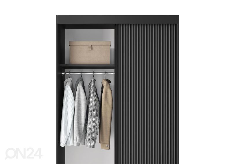 Lükandustega riidekapp Prescco 120 cm suurendatud