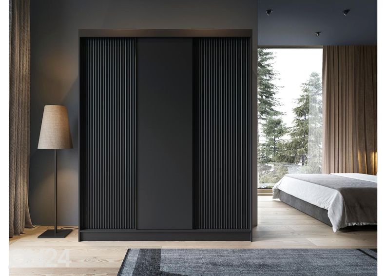 Lükandustega riidekapp Prescco 180 cm suurendatud