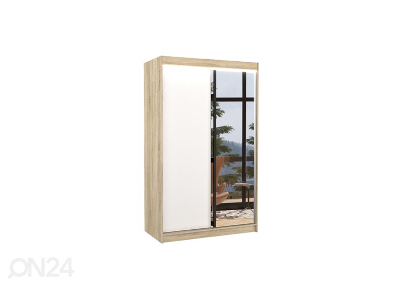 Lükandustega riidekapp Reine I 120 cm + LED suurendatud