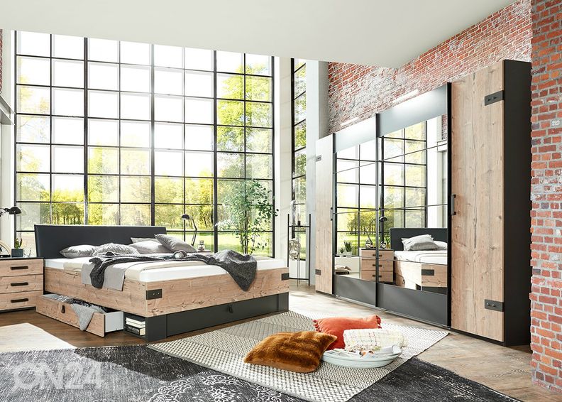 Lükandustega riidekapp Stockholm 270 cm suurendatud