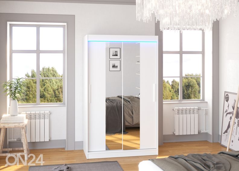 Lükandustega riidekapp Susana I 120 cm + LED suurendatud