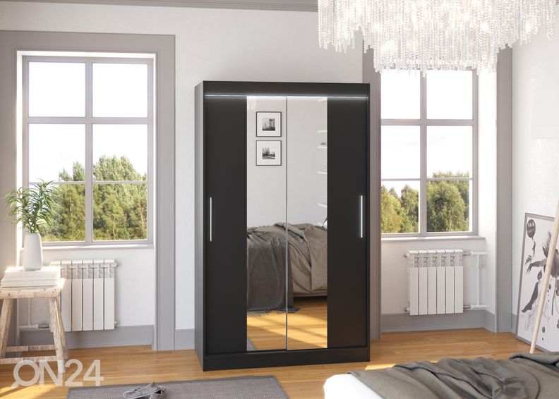 Lükandustega riidekapp Susana I 120 cm + LED suurendatud