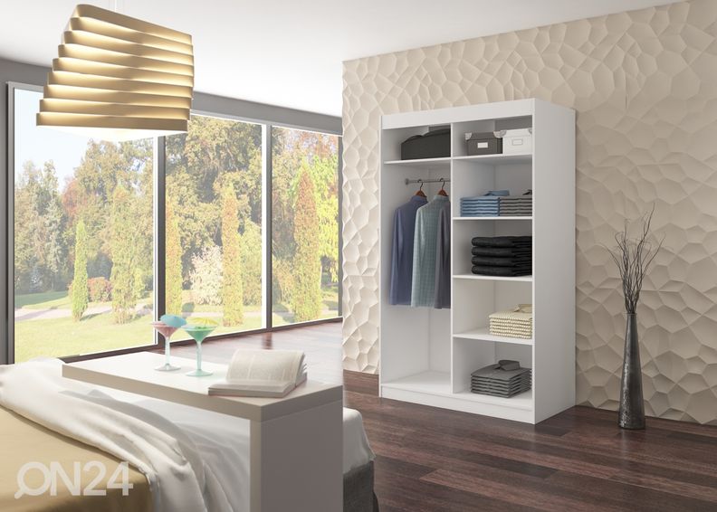 Lükandustega riidekapp Susana I 120 cm + LED suurendatud