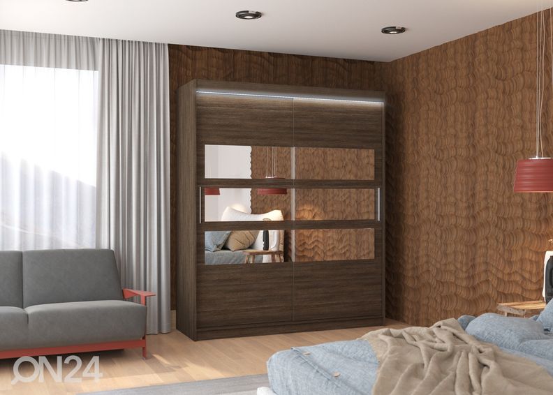 Lükandustega riidekapp Tamara I 180 cm + LED suurendatud