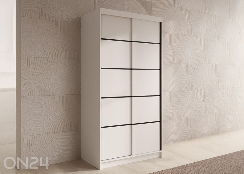 Lükandustega riidekapp Valle 100 cm suurendatud