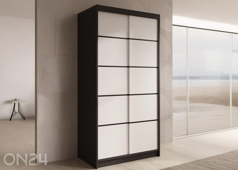 Lükandustega riidekapp Valle 100 cm suurendatud