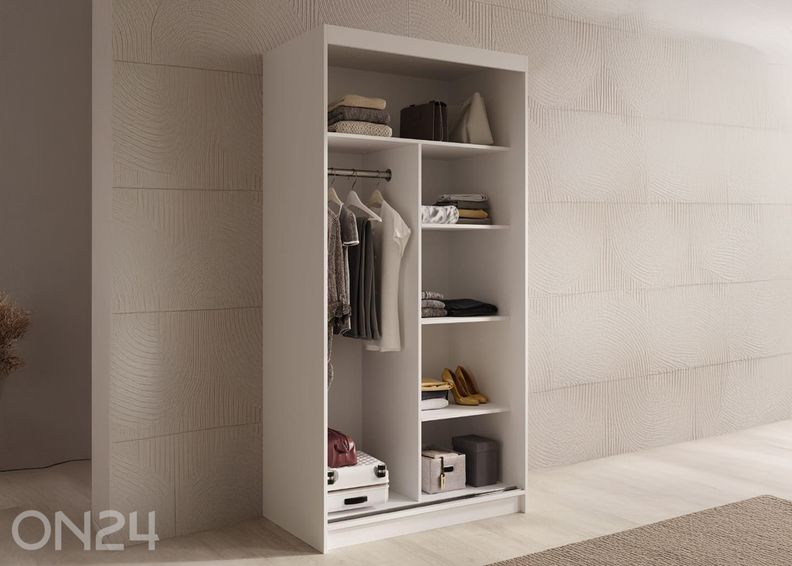 Lükandustega riidekapp Valle 100 cm suurendatud