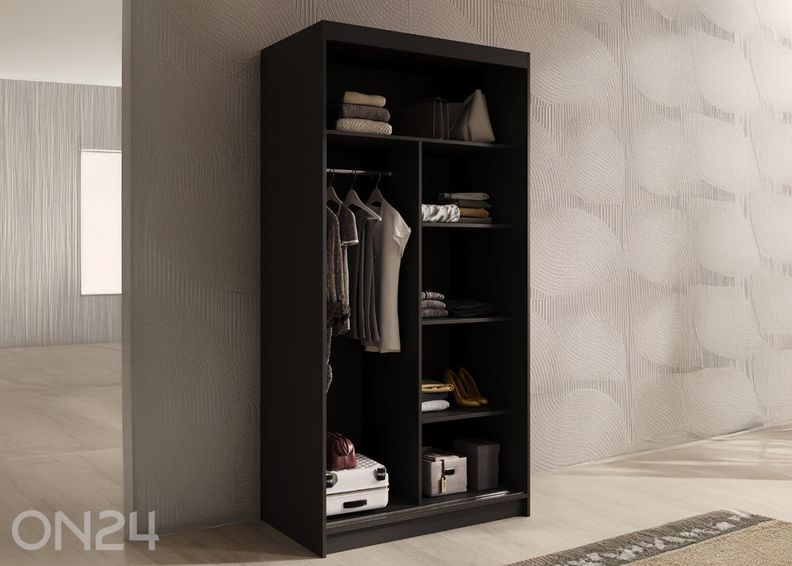 Lükandustega riidekapp Valle 100 cm suurendatud