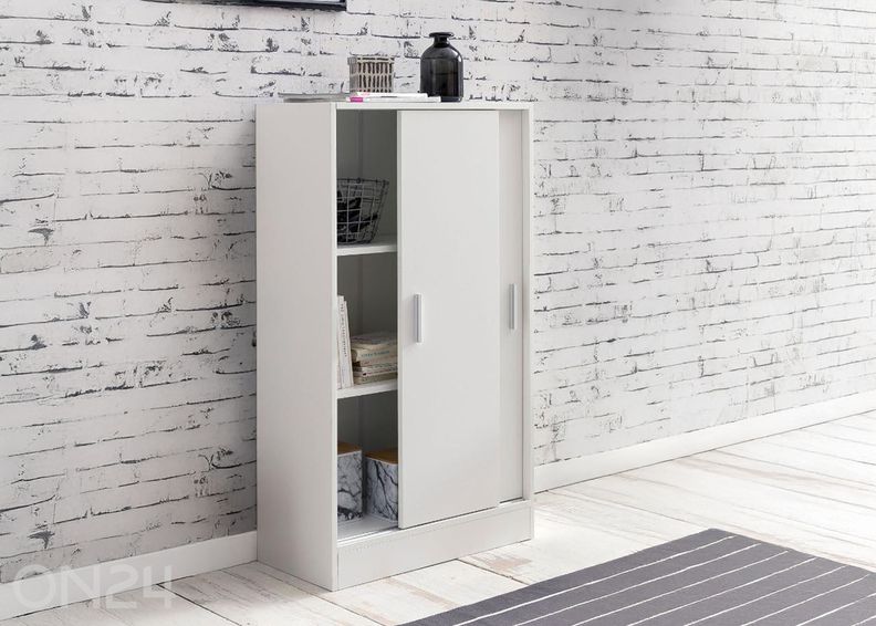 Lükanustega kummut/kapp 60 cm, valge suurendatud