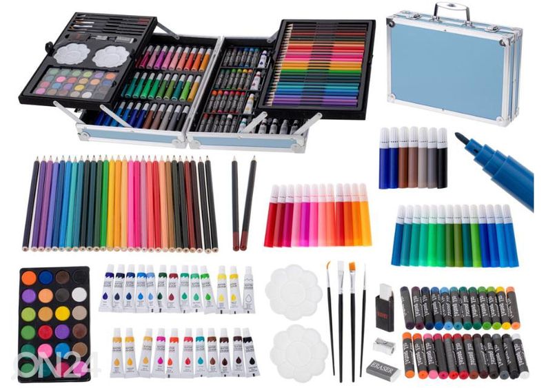 Maalimiskomplekt kohvris 145 tk suurendatud