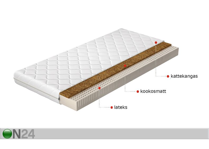 Madrats Marionell Lateks Kookos 160x200 cm suurendatud
