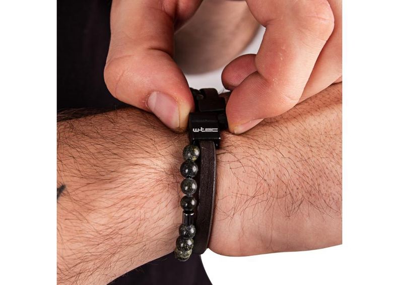 Magnetiga käevõru nahast Cronkroad W-TEC suurendatud