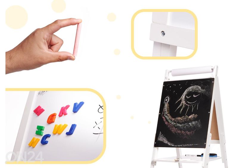 Magnetiline puidust kriiditahvel XXL suurendatud