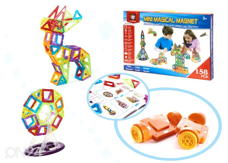 Magnetklotsid 158 tk suurendatud