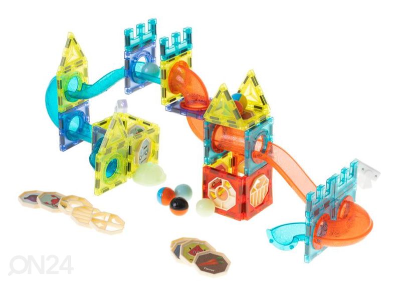 Magnetklotsid kuulirada helendava palliga 75 tk suurendatud