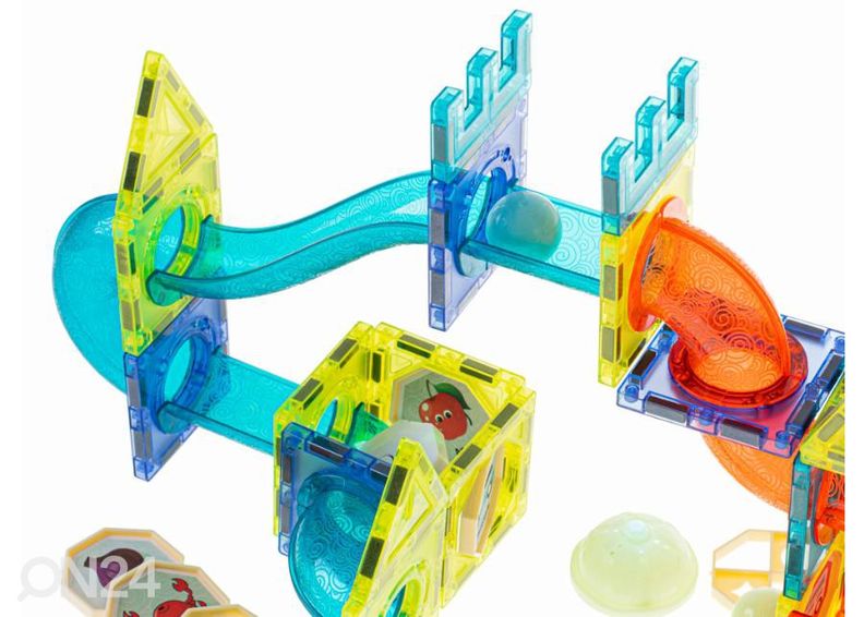 Magnetklotsid kuulirada helendava palliga 75 tk suurendatud