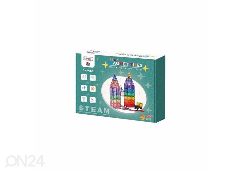 Magnetklotsid MNTL pastell, 120 osa suurendatud