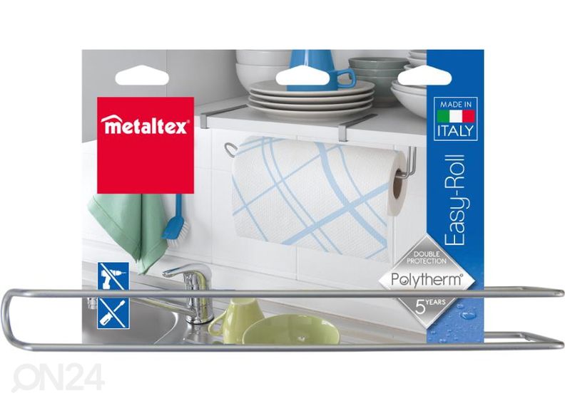 Majapidamispaberi hoidja Easy-Roll, 35x18x10 cm, hõbe suurendatud