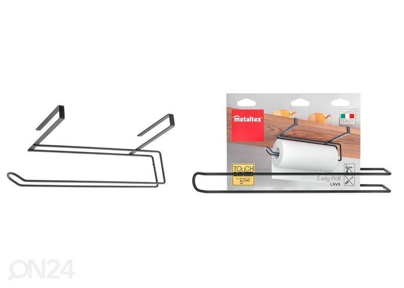 Majapidamispaberi hoidja Easy-Roll, 35x18x10 cm, must suurendatud