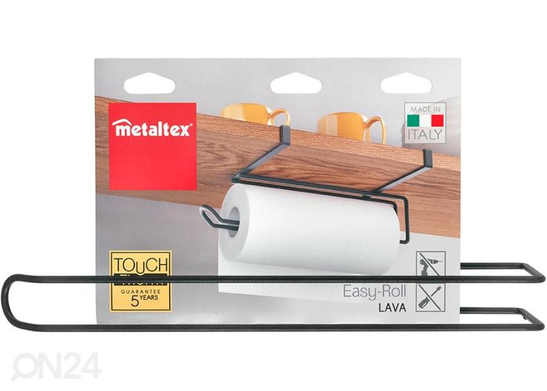 Majapidamispaberi hoidja Easy-Roll, 35x18x10 cm, must suurendatud