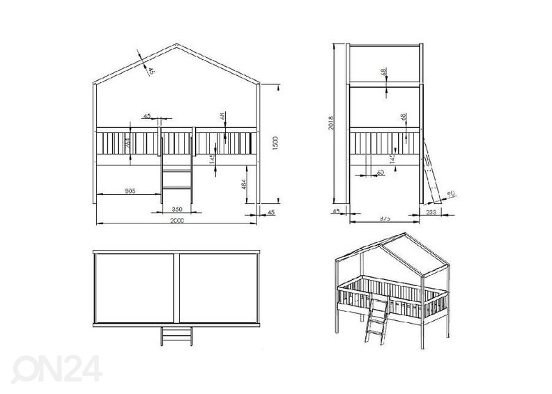 Majavoodi Dallas 90x200 cm suurendatud