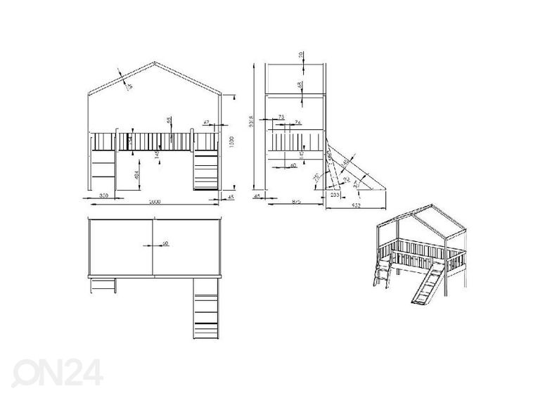 Majavoodi Dallas 90x200 cm + liumägi suurendatud