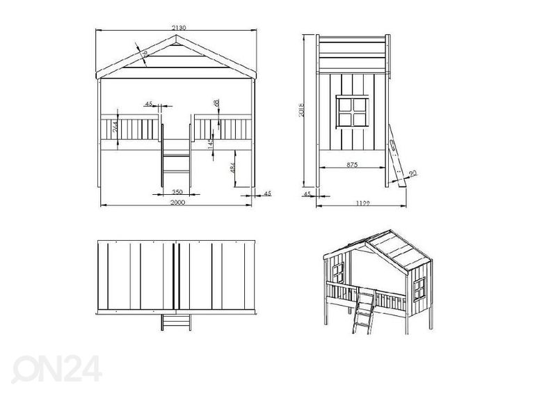 Majavoodi House 90x200 cm suurendatud