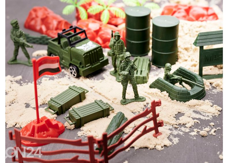 Mängufiguuride komplekt Sõdurid 307 elementi suurendatud