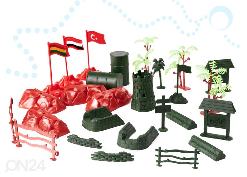 Mängufiguuride komplekt Sõdurid 307 elementi suurendatud