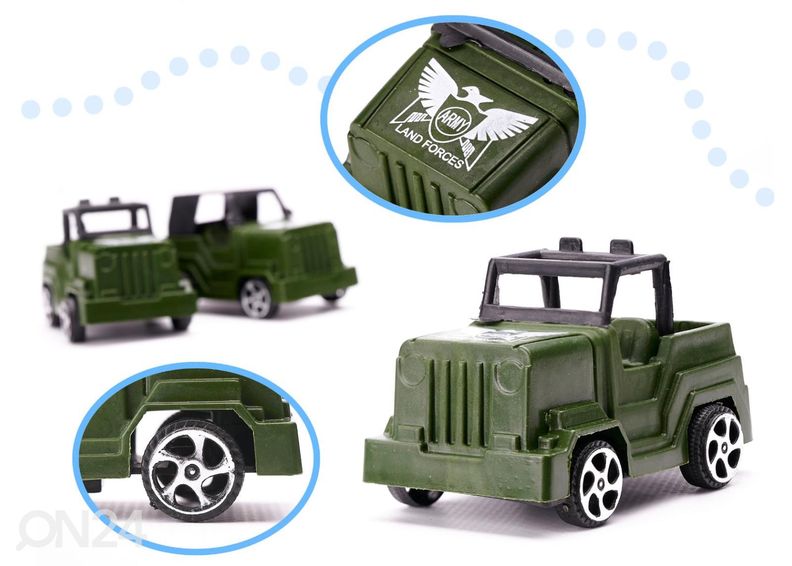 Mängufiguuride komplekt Sõdurid 307 elementi suurendatud